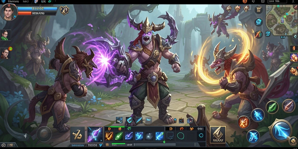 Screenshot utama dari gameplay <strong>93337</strong> menunjukkan pertarungan epik antara pemain dan monster.