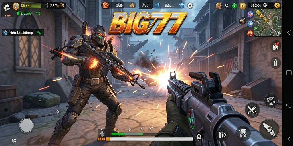 Tampilan gameplay yang seru dalam BIG777 dengan aksi tempur mendebarkan.