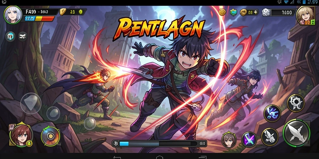 Menampilkan karakter dinamis dalam pertarungan seru di dunia Anime.