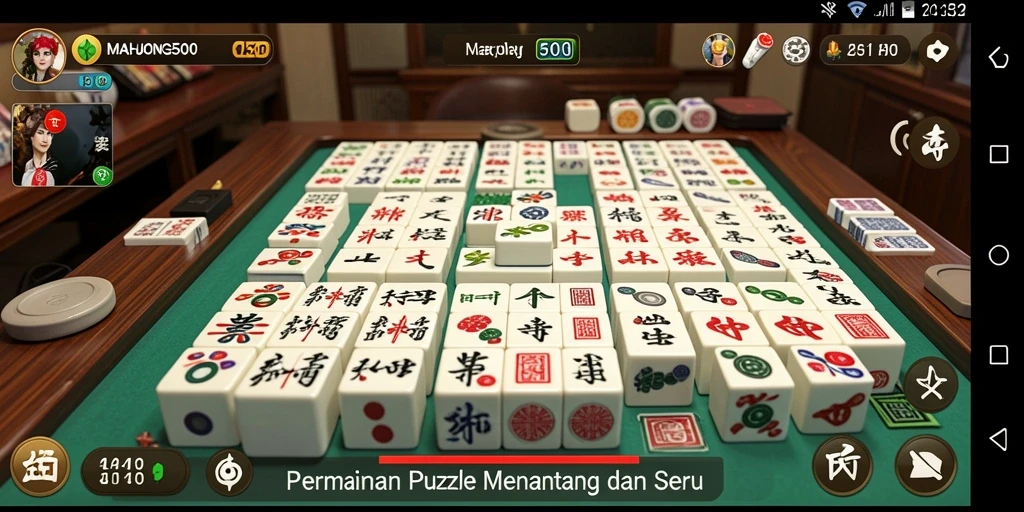 Tampilan gameplay seru dan menarik dari MAHJONG500.