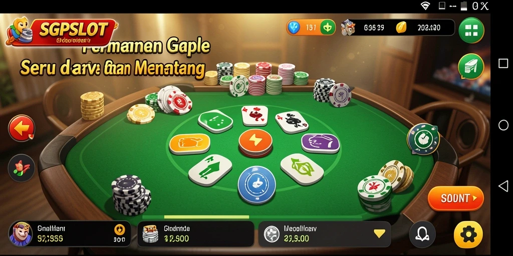 Screenshot gameplay SGPSLOT yang menampilkan keseruan bermain Gaple.