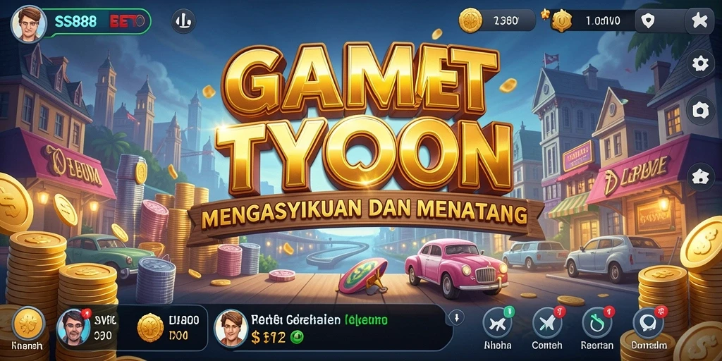 Tampilan gameplay SS88BET menunjukkan kreativitas dalam mengelola bisnis Tycoon.