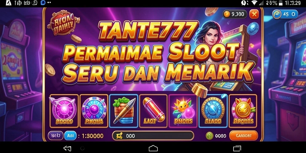 Tampilan menarik dari gameplay Slot dalam TANTE777.