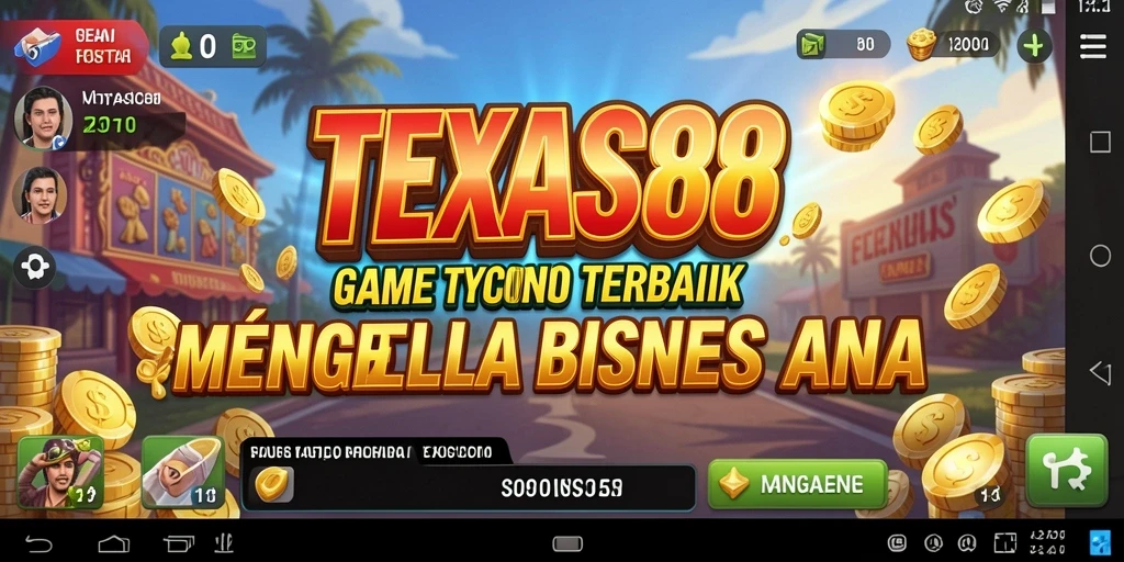 Tampilan gameplay menarik di TEXAS88 dengan elemen manajemen bisnis.